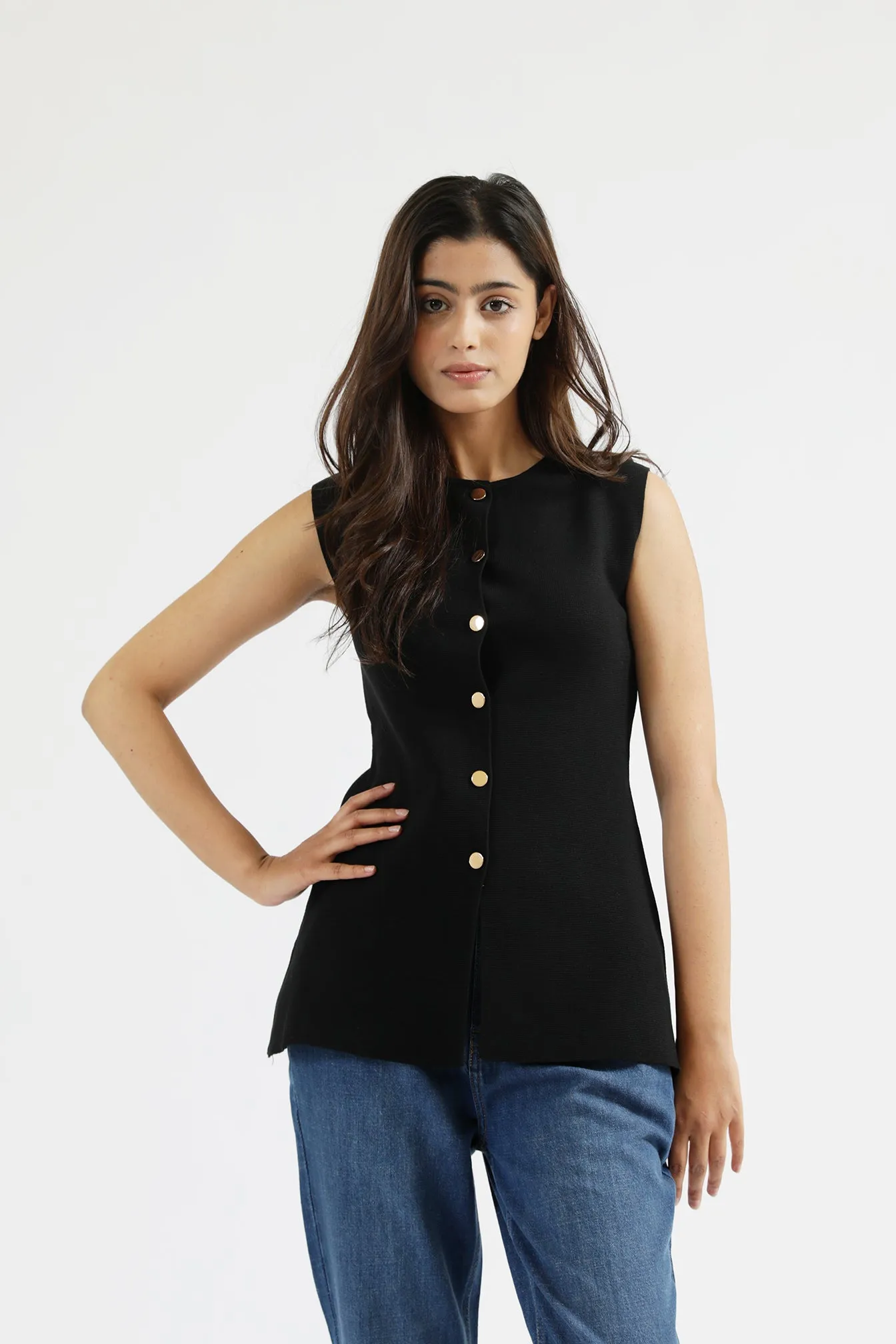 athletic shoes SLEEVELESS KNITTED TOP