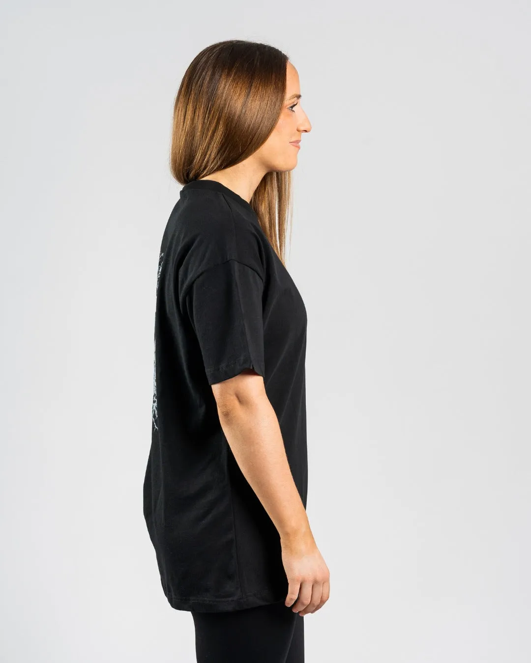 Comfortable fit proper length 'Rooted in Christ' Women??s Oversized T-Shirt