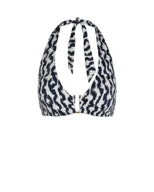 Shana Top In Elysia Waves Adjustable Side Ties Recycled Material Blend