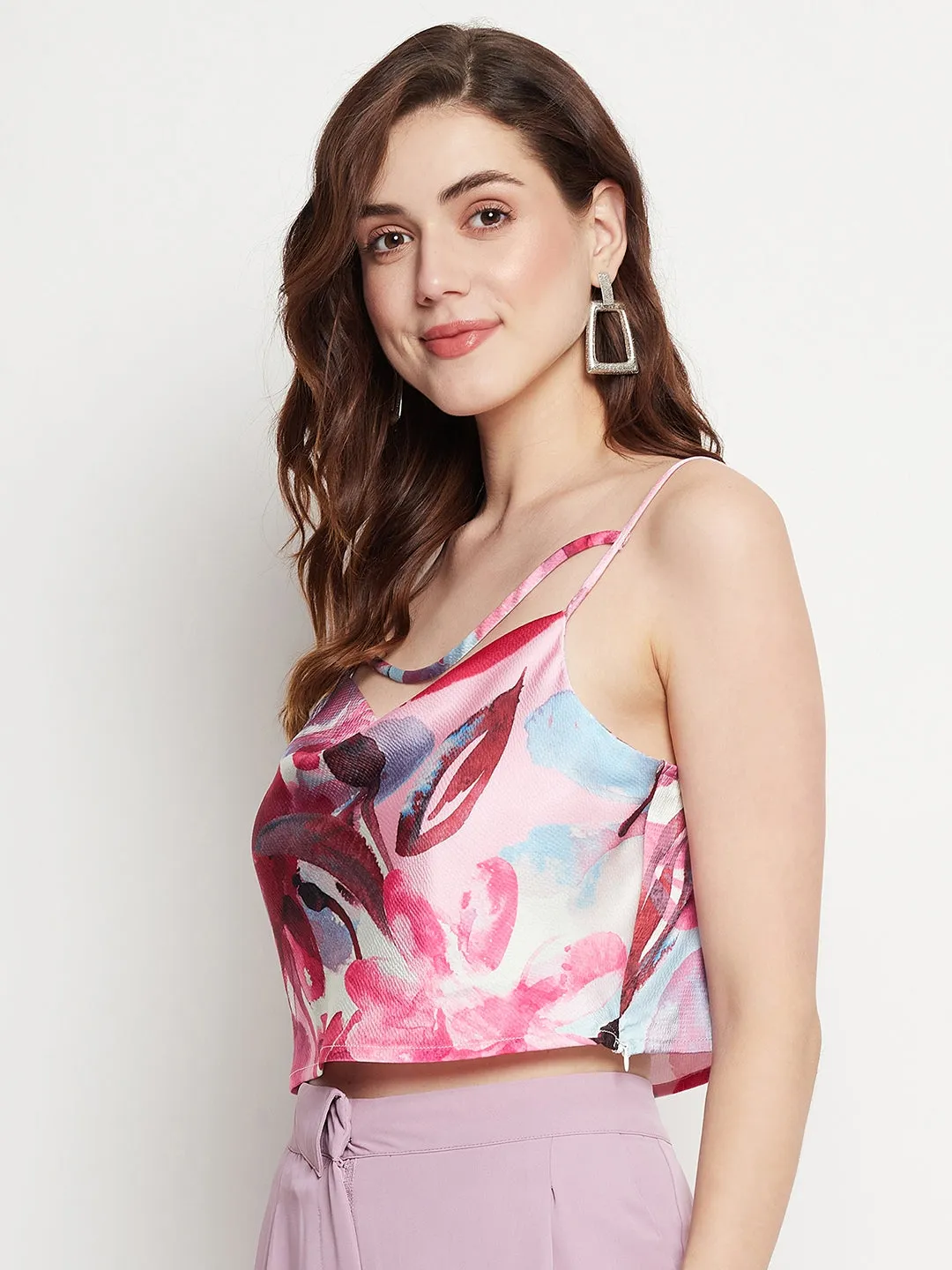 sporty wear Madame Camisole Floral Print Top