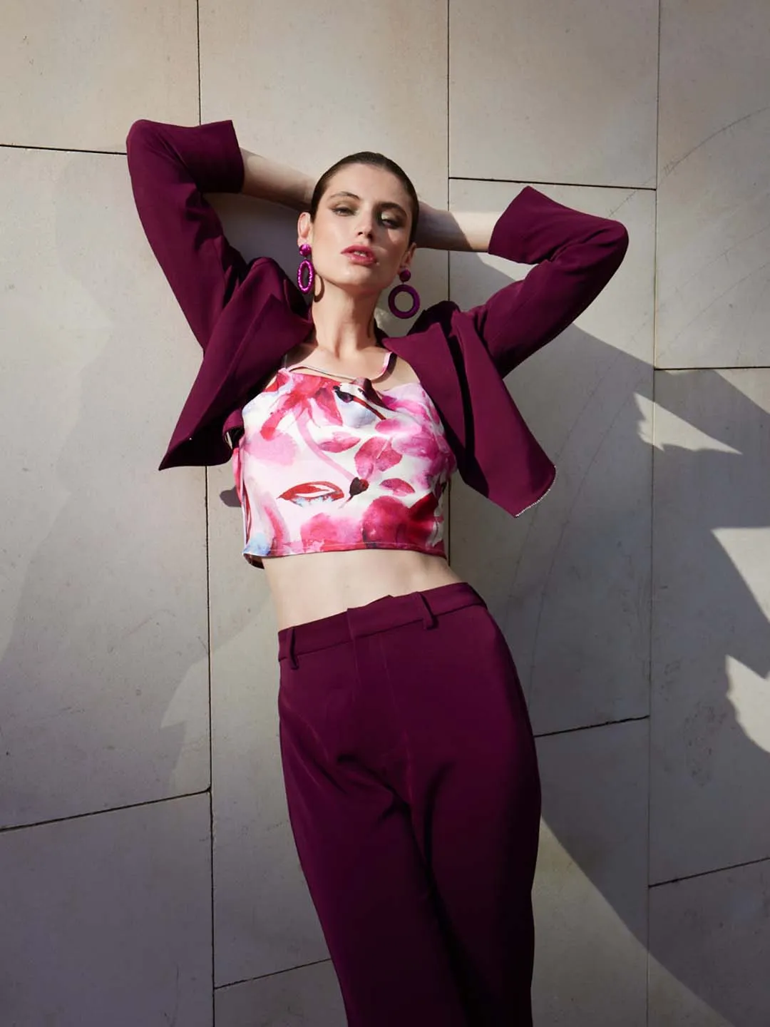 Madame Camisole Floral Print Top BuiltIn Grip
