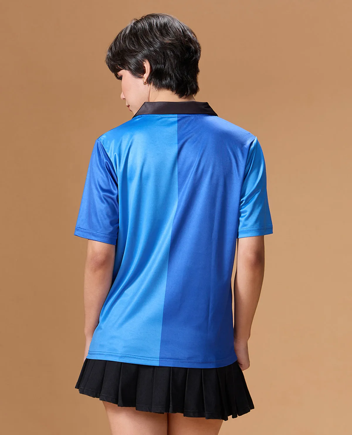Quick-Dry Jersey For Sports & Gym Blue Zip Up City Smart