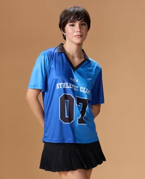 Light Outfit Sustainable Dye Process Quick-Dry Jersey For Sports & Gym Blue