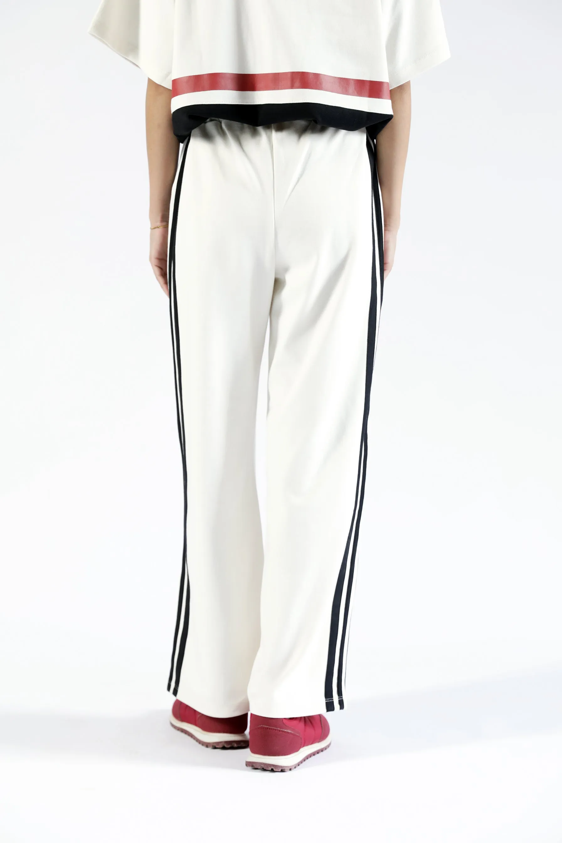 WIDE LEG TROUSER WITH STRIPED DETAILS All Use