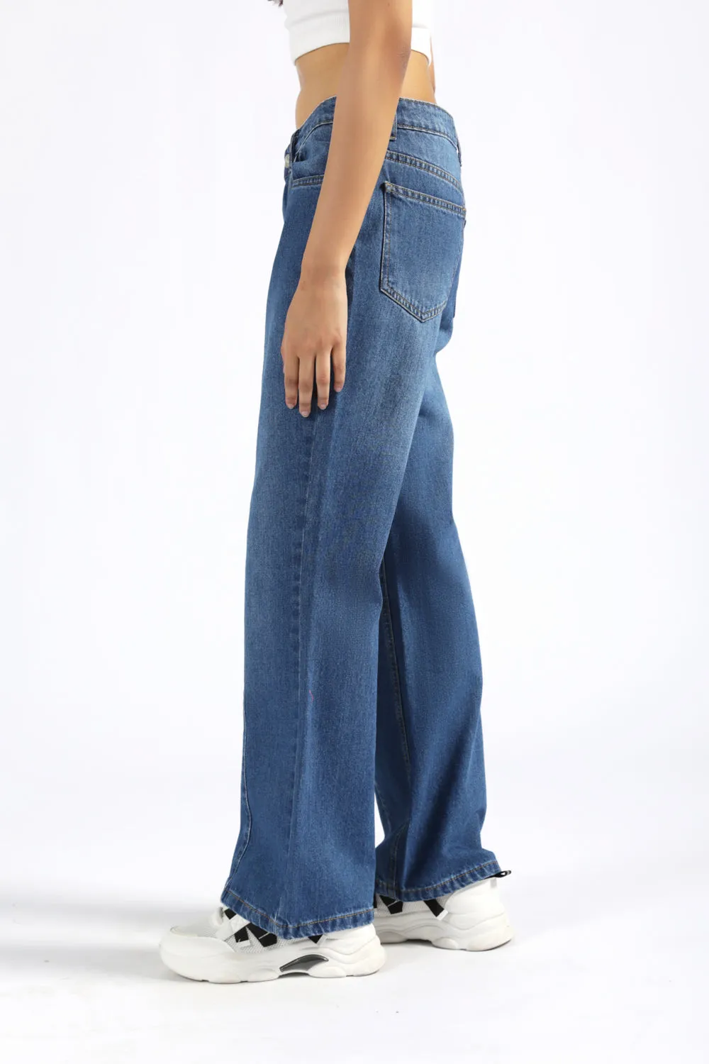 PANELLED FLARED FIT DENIM Casual Wearable
