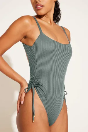 Gemma One Piece - Sea Green EcoRib Beach Day