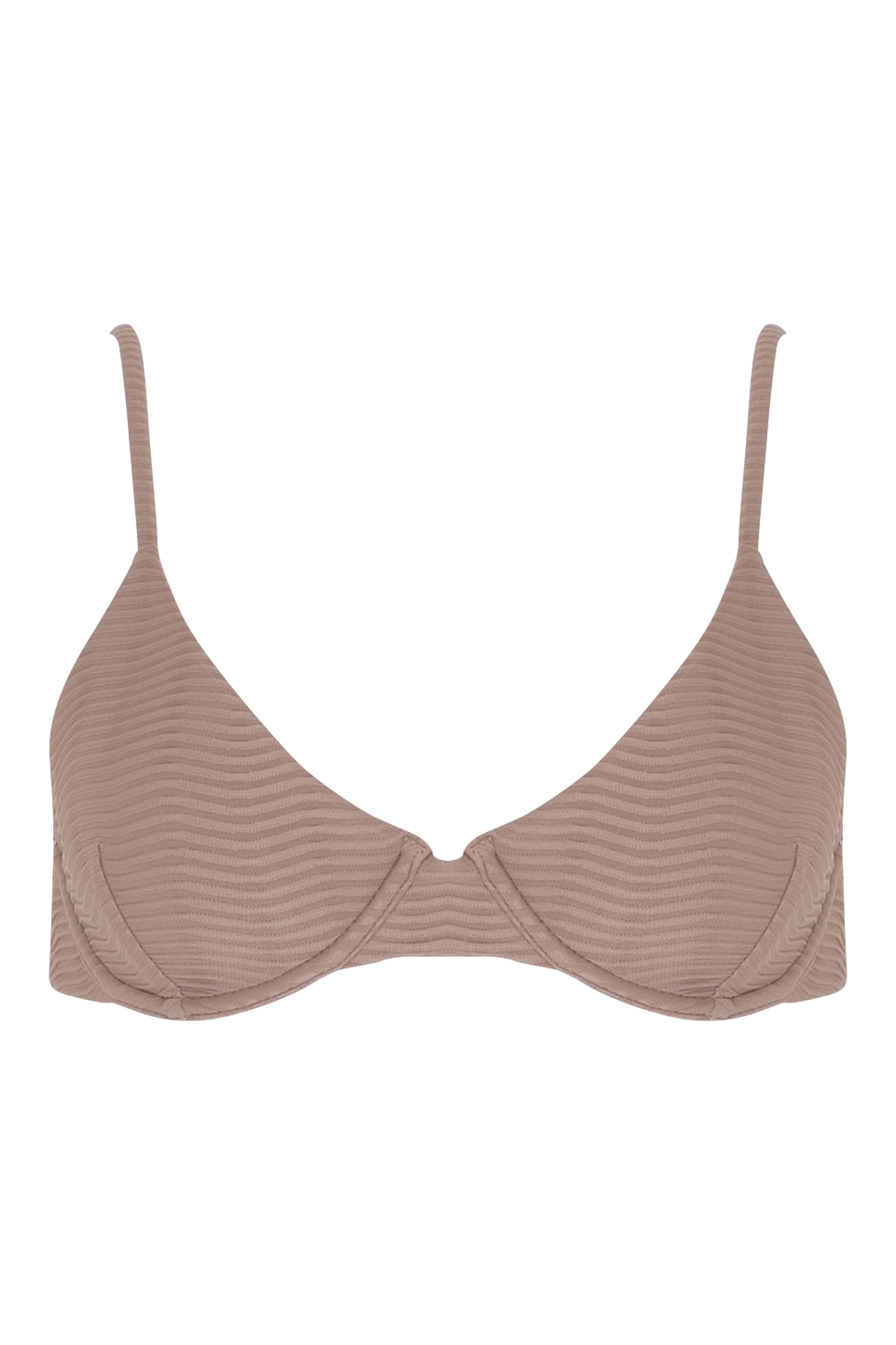 Durable Stitching Underwire Bikini Top - Natural Wave