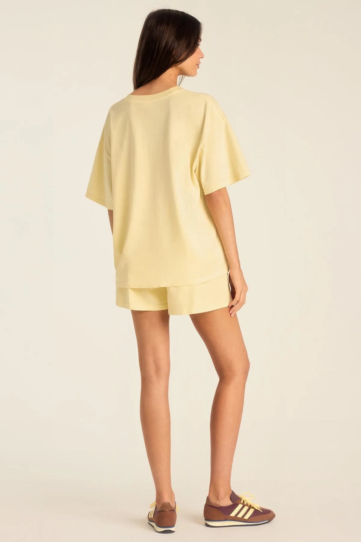 Coast Oversized Boyfriend Tee - Buttercream Cotton Jersey Playful Vibes Urban Trend Look