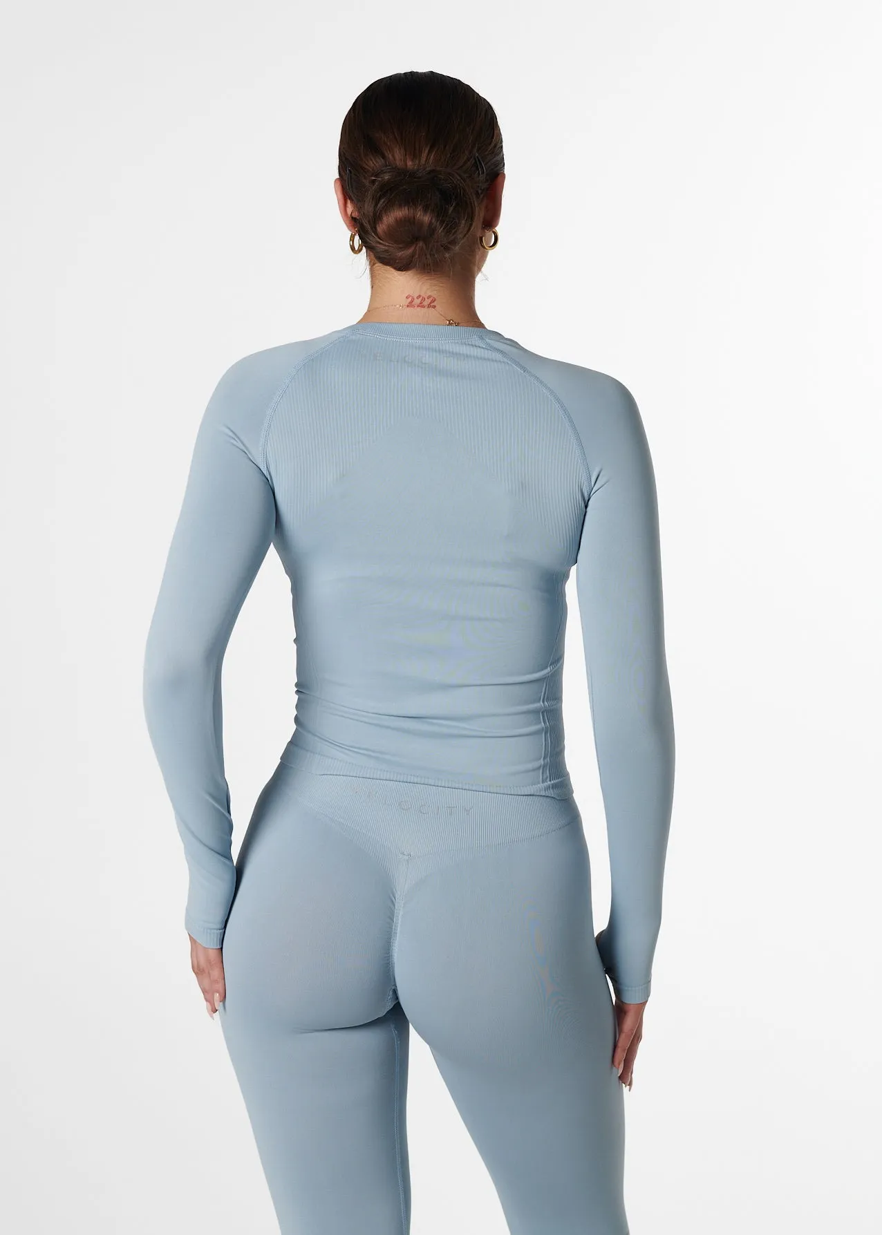 SILHOUETTE FITTED LONG SLEEVE - GLACIER Stylish Bottom