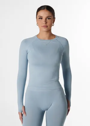 Warm Base Plane Mood SILHOUETTE FITTED LONG SLEEVE - GLACIER