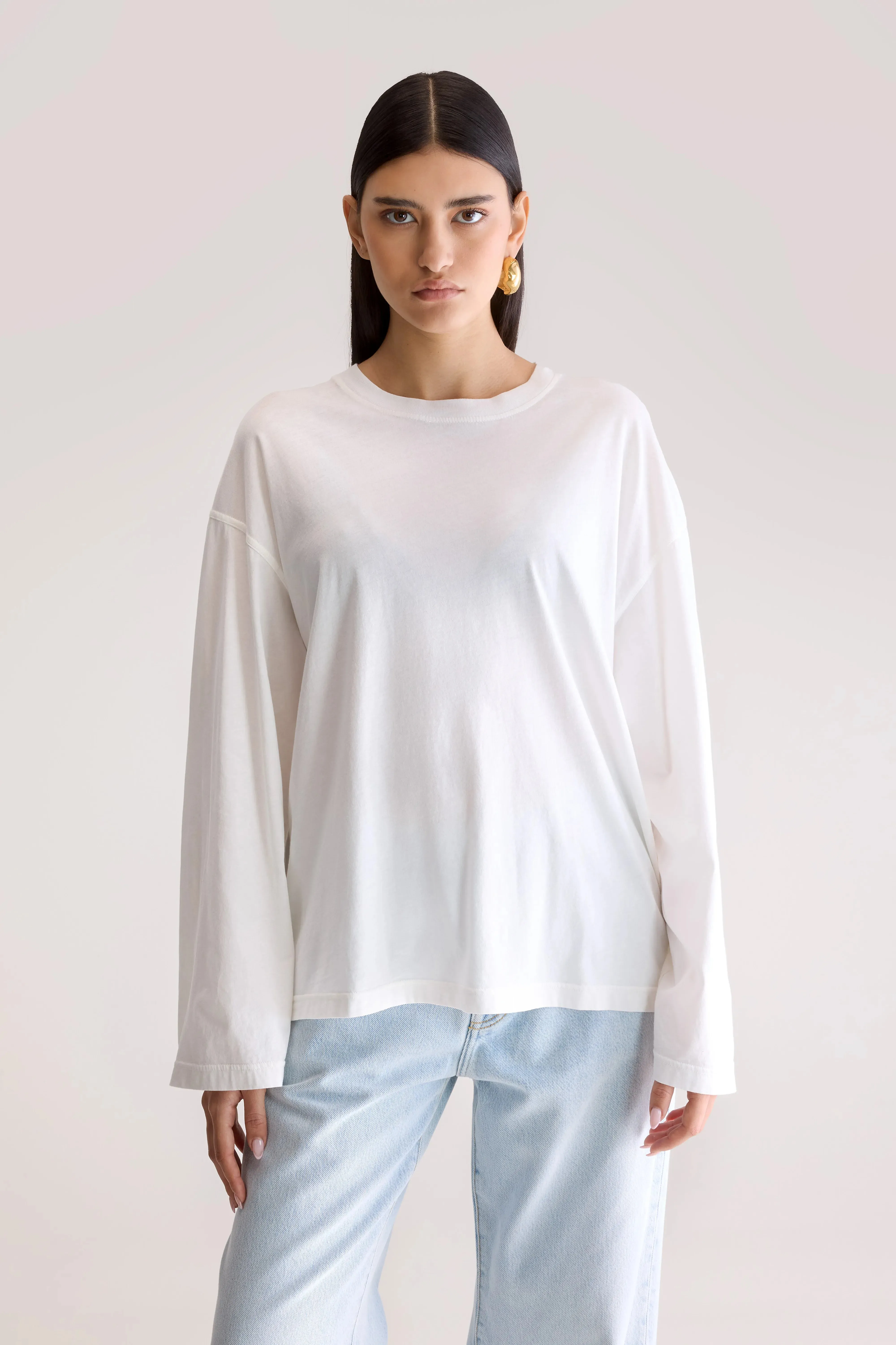 Fandy long sleeve t-shirt (252 / W / WHITE) Active Style