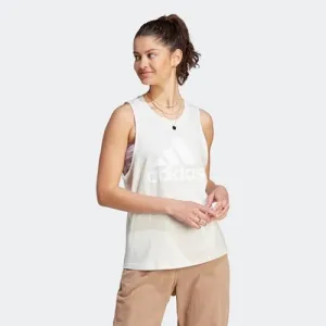 Adidas Women's Big Logo White Singlet dust resistant Non Chafing Edges