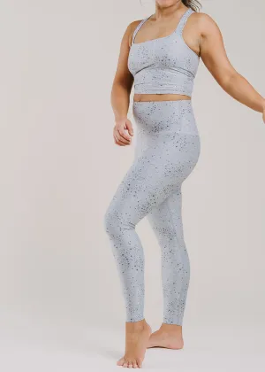 Sun Protection Fabric Caught In The Midi High-Waisted Legging - Silver Mist Lucky Stars