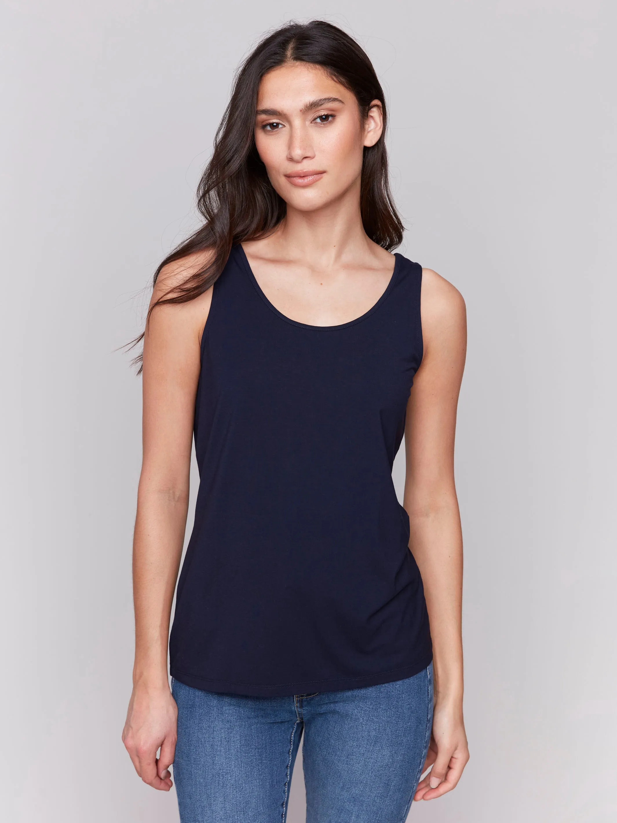 Reversible Bamboo Cami - Navy Dream Core