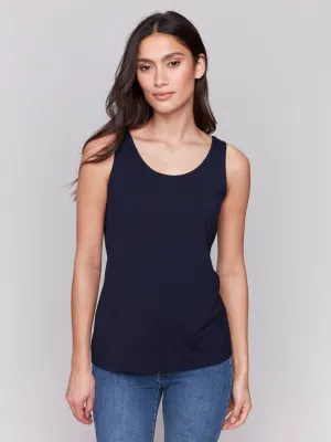 Reversible Bamboo Cami - Navy Dream Core