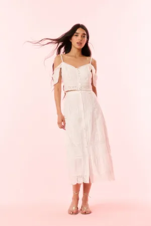 quick dry Quiet Style Allesia Cotton Midi Skirt