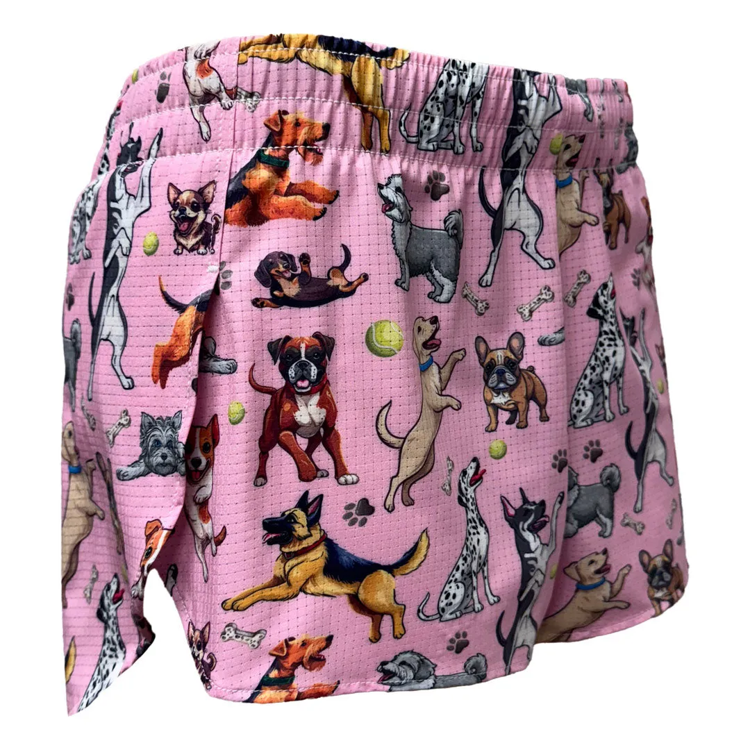 soft fit Women's AeroPro 3" Split Shorts - Bestie Pink