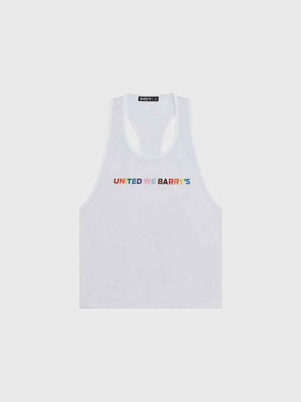 BARRY'S PRIDE RACERBACK WHITE TANK Efficiency - maximized MultiPocket Design
