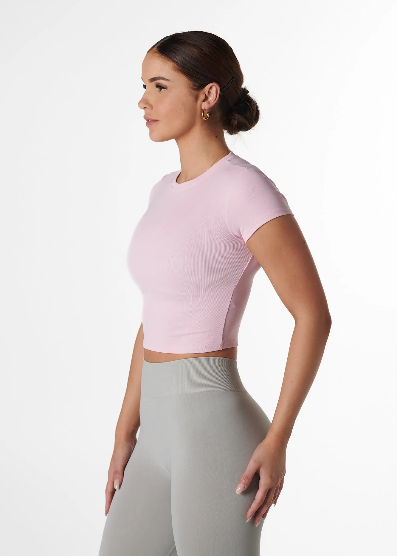 RIBBED BASIC TEE - STRAWBERRY Country Core