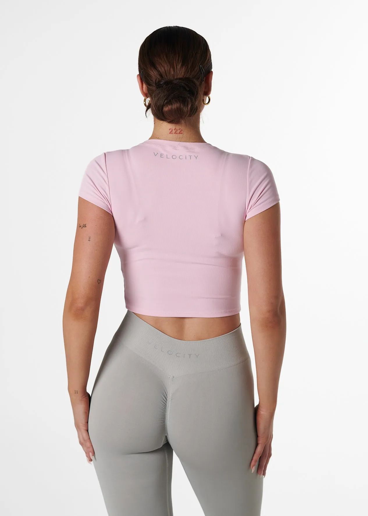 RIBBED BASIC TEE - STRAWBERRY AntiSnag Threading Modular Attachment System