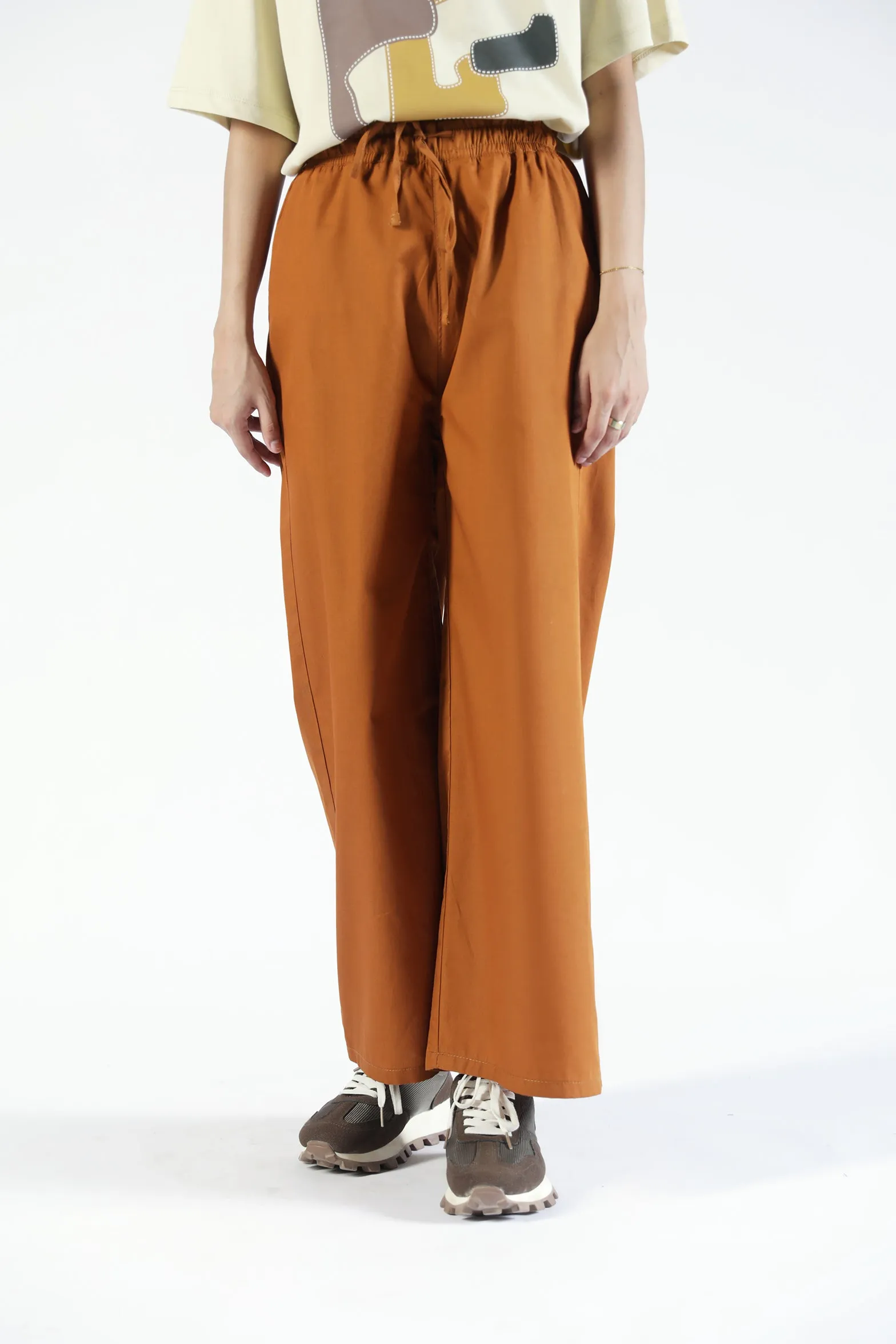 WIDE LEG TROUSER WITH DRAWCORD DETAIL Heat Control