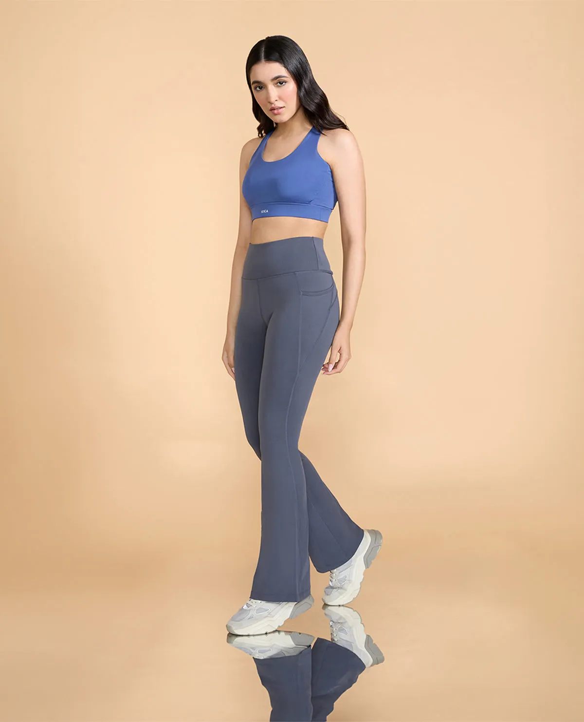 Women Stretchable Flared Pants Durable Twill