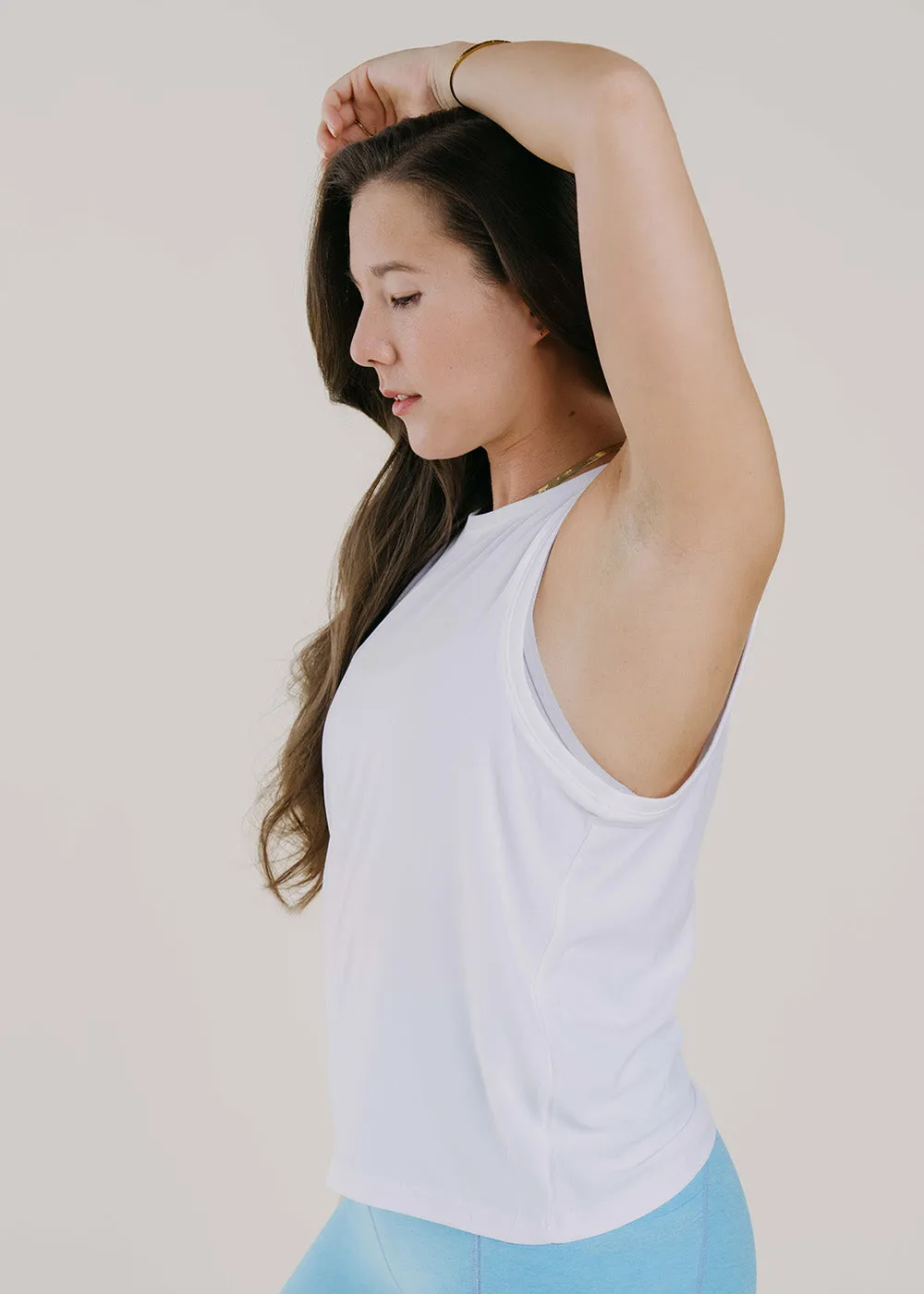 Beyond Yoga Featherweight ReBalance Tank - White FlexibleFit
