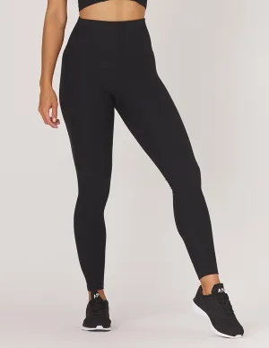 No Bind Winter Sports Rib Knit Glyder Charge Legging - Black