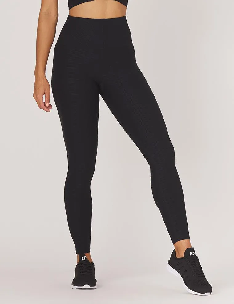 No Bind Winter Sports Rib Knit Glyder Charge Legging - Black