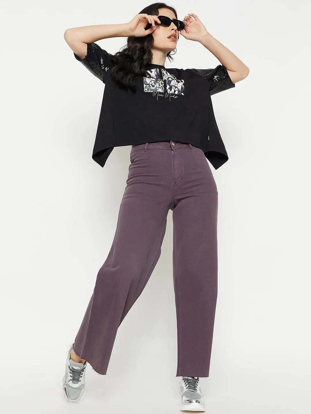 Madame Black Top Winter Fashion WindproofInterior