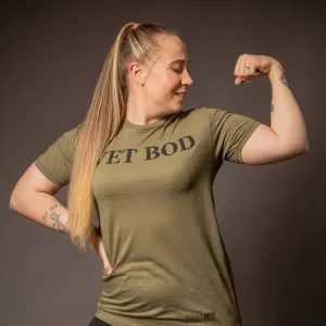 WrinkleResistant Unisex Core Women's Vet Bod Boyfriend Fit T-Shirt - Military Green