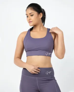 SculptFit Smart Heavy Support Sports Bra Sequin Glow