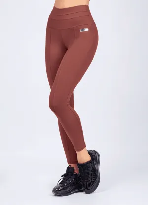LEGGING EMANA EMOTIONS-TERRACOTTA Travel Outfit Trend Seeker Layered Panel Design