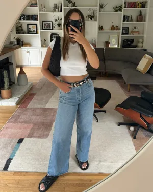 Heathered Texture Stylish Look Julia Top - White