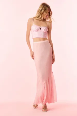 Cashmere Touch Tesleigh Chiffon Polkadot Maxi Skirt