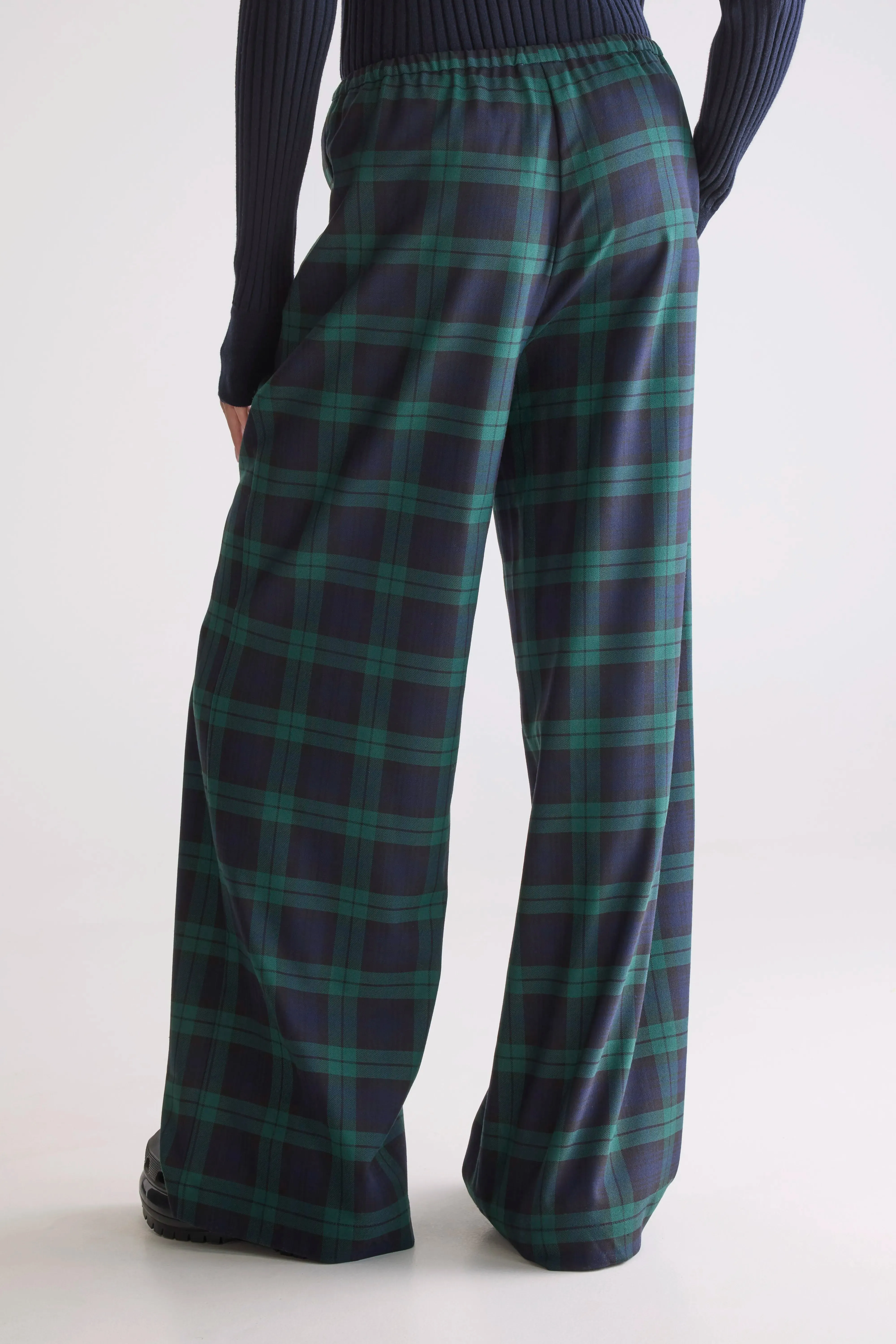 Sleepy relaxed trousers (252 / W / CHECK A) Air Circulation