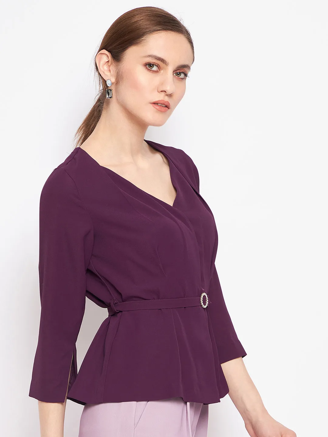 Madame Purple Top Transitional Fashion ElasticBinding