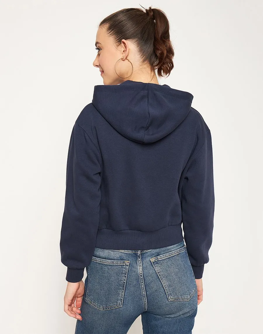 Madame Navy Hood Neck Sweatshirt product belt definition Urban Wear