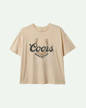 Women's Coors Luck S/S Oversized Boyfriend Tee - Washed Cream Cycling endurance