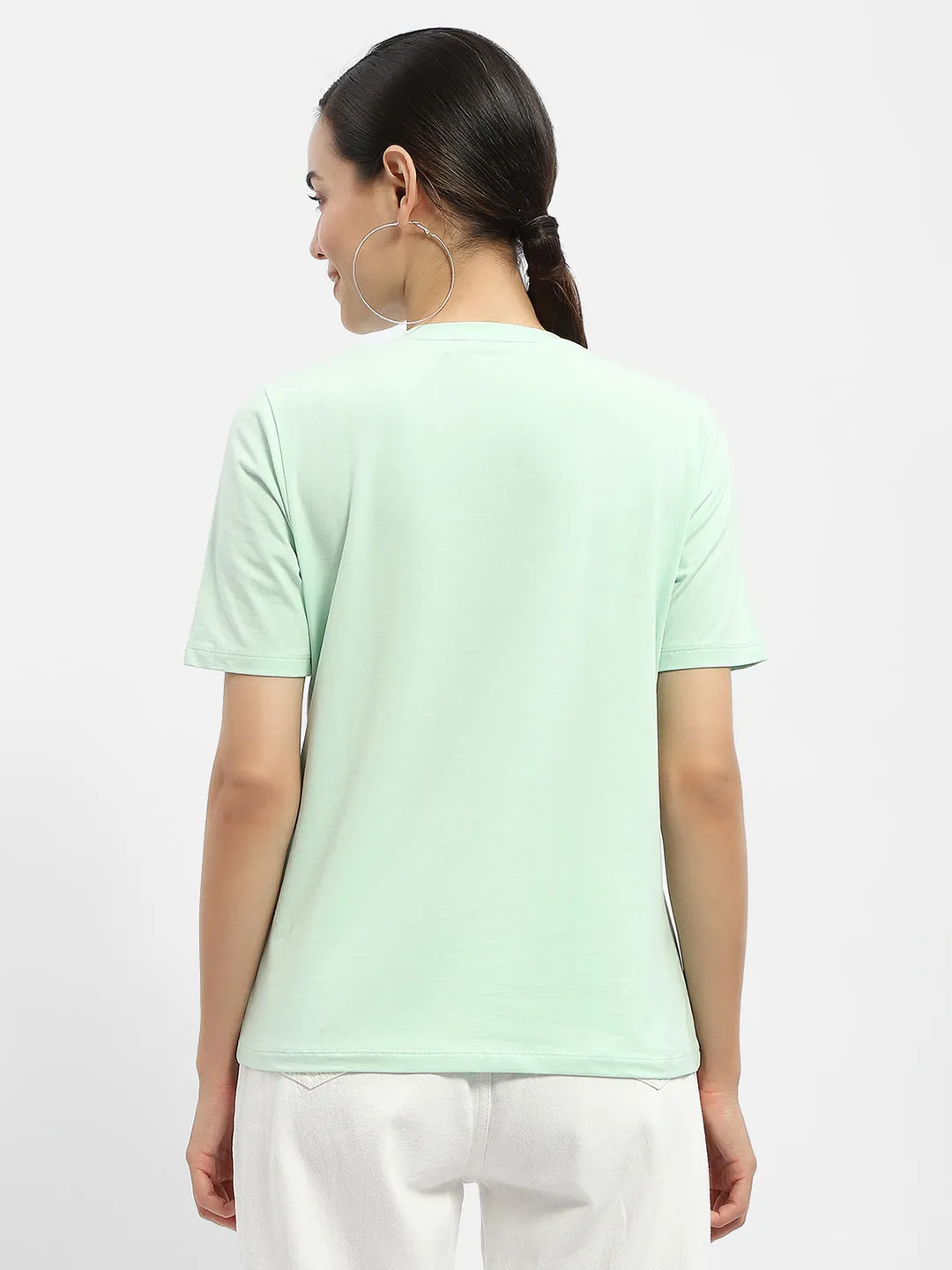 Comfort and style Classic Wearable Madame Typography Mint Crew Neck T-Shirt