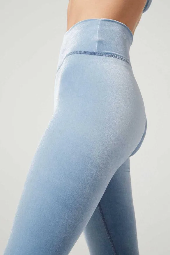 Wear it to Heart Bowie High Waist Legging - Velvet Blue Mist No Compression Active Design