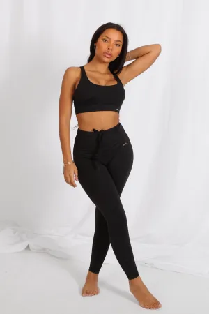 Lifestyle High Waisted Leggings Matte Black Athletic Shape Shaping Contour Lines