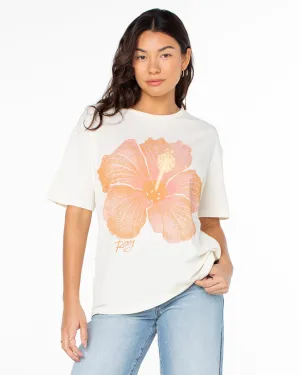 Hibiscus Spray S/S T-Shirt - Egret Hibiscus Spray Button Down