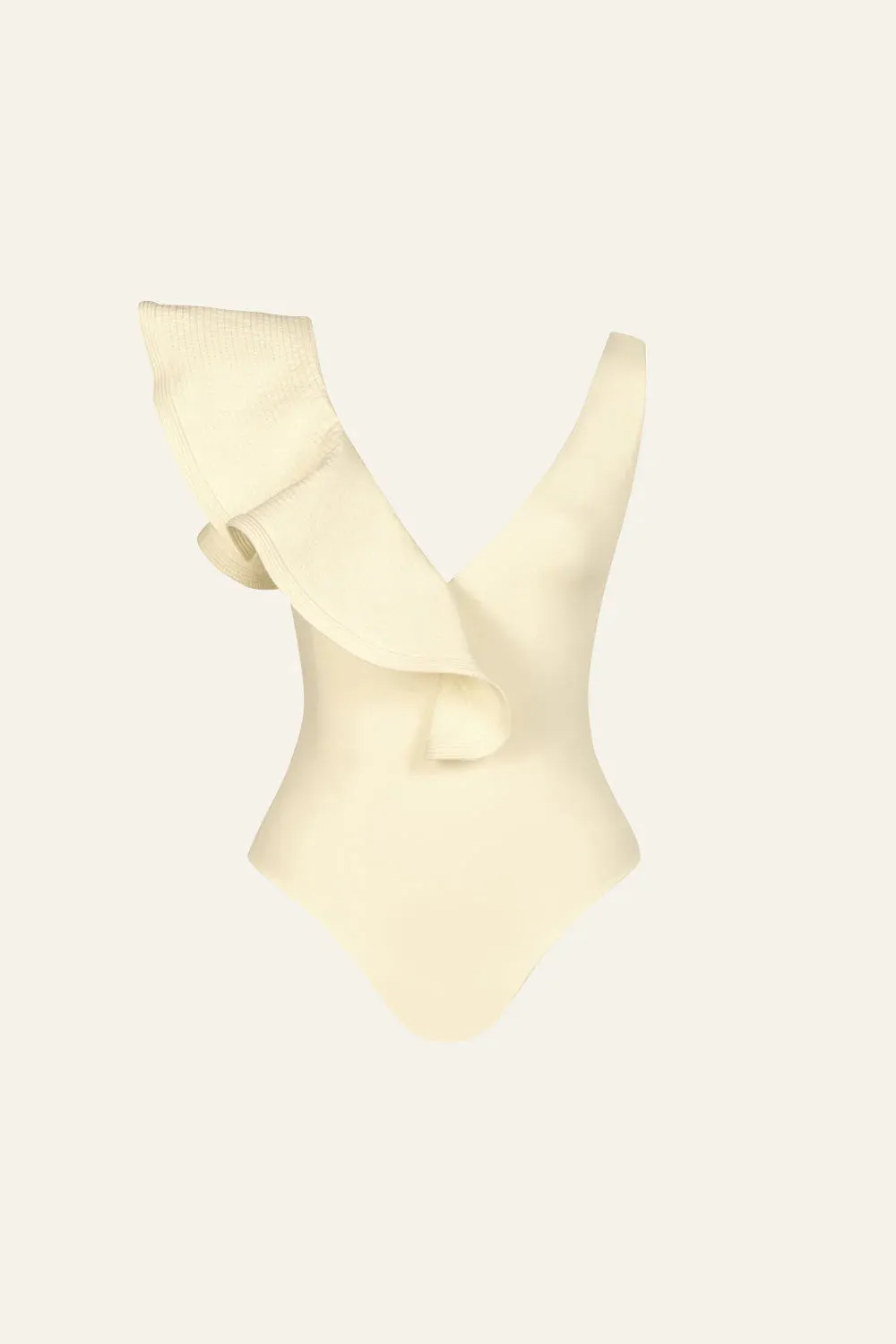 Santa Clara Onepiece in Ecru Shimmering-Finish Mold Resistant Fabric