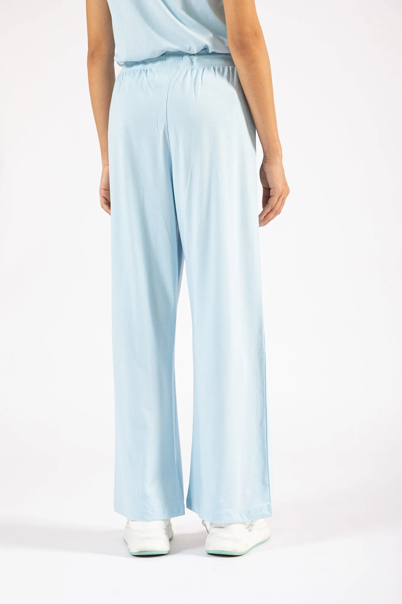 Softened Hem Chilly Weather Fit WIDE LEG TROUSERS WITH DRAW CORD DETAIL