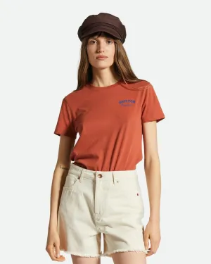 Empresa Fitted Crew S/S T-Shirt - Terracotta Outdoor Fashion