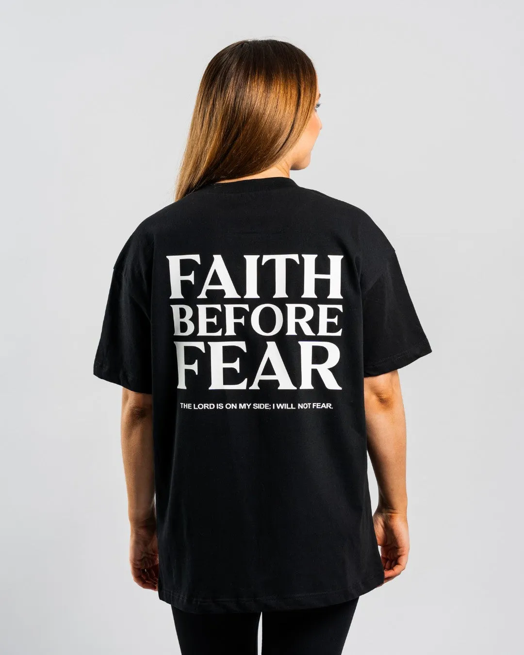 Easy Care 'Faith Before Fear' Women??s Oversized T-Shirt