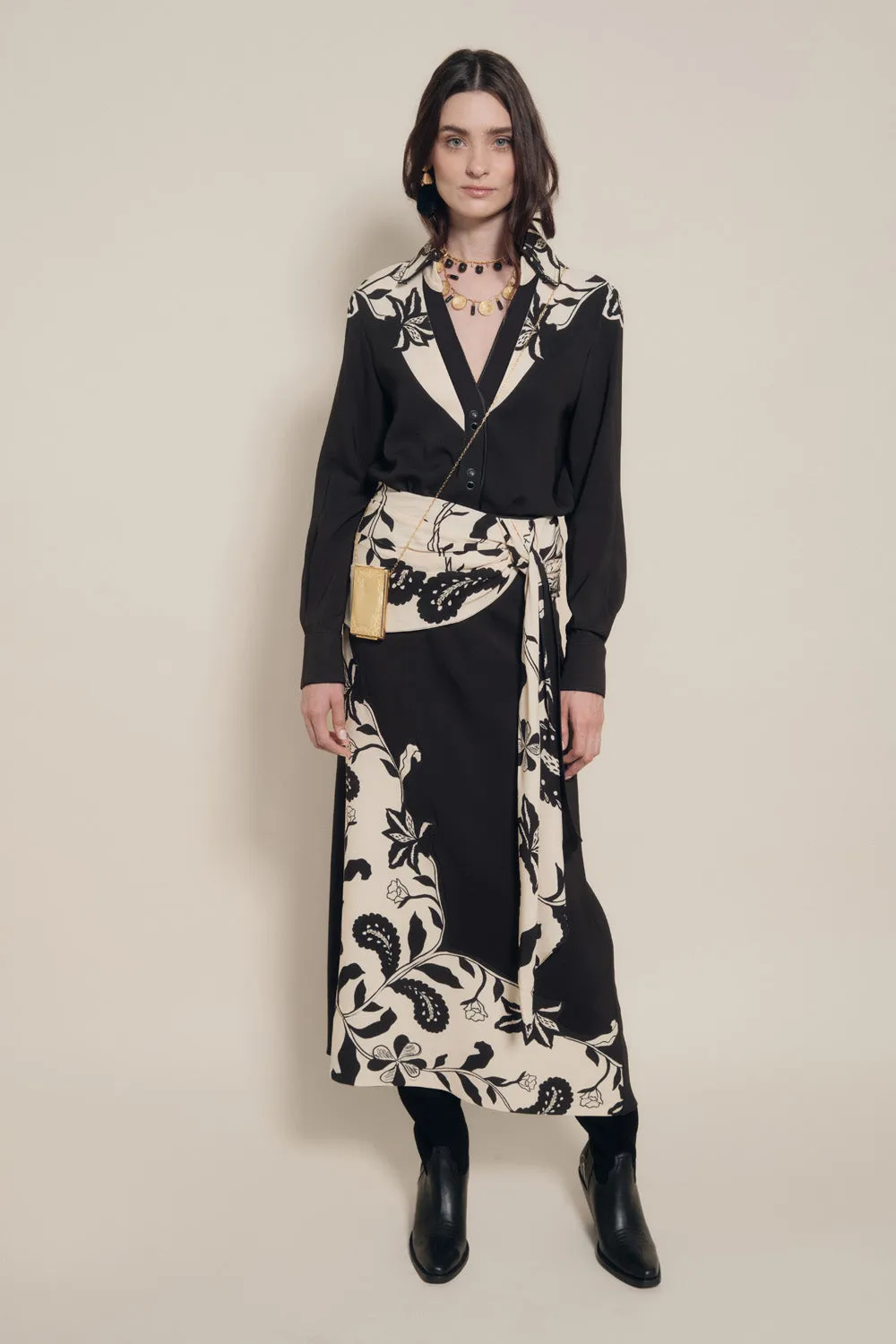 Cosmology Skirt Double Layered Design