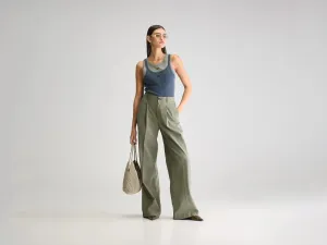 Viktor formal trousers (251 / W / DUSTY OLIVE) Ultimate Comfort