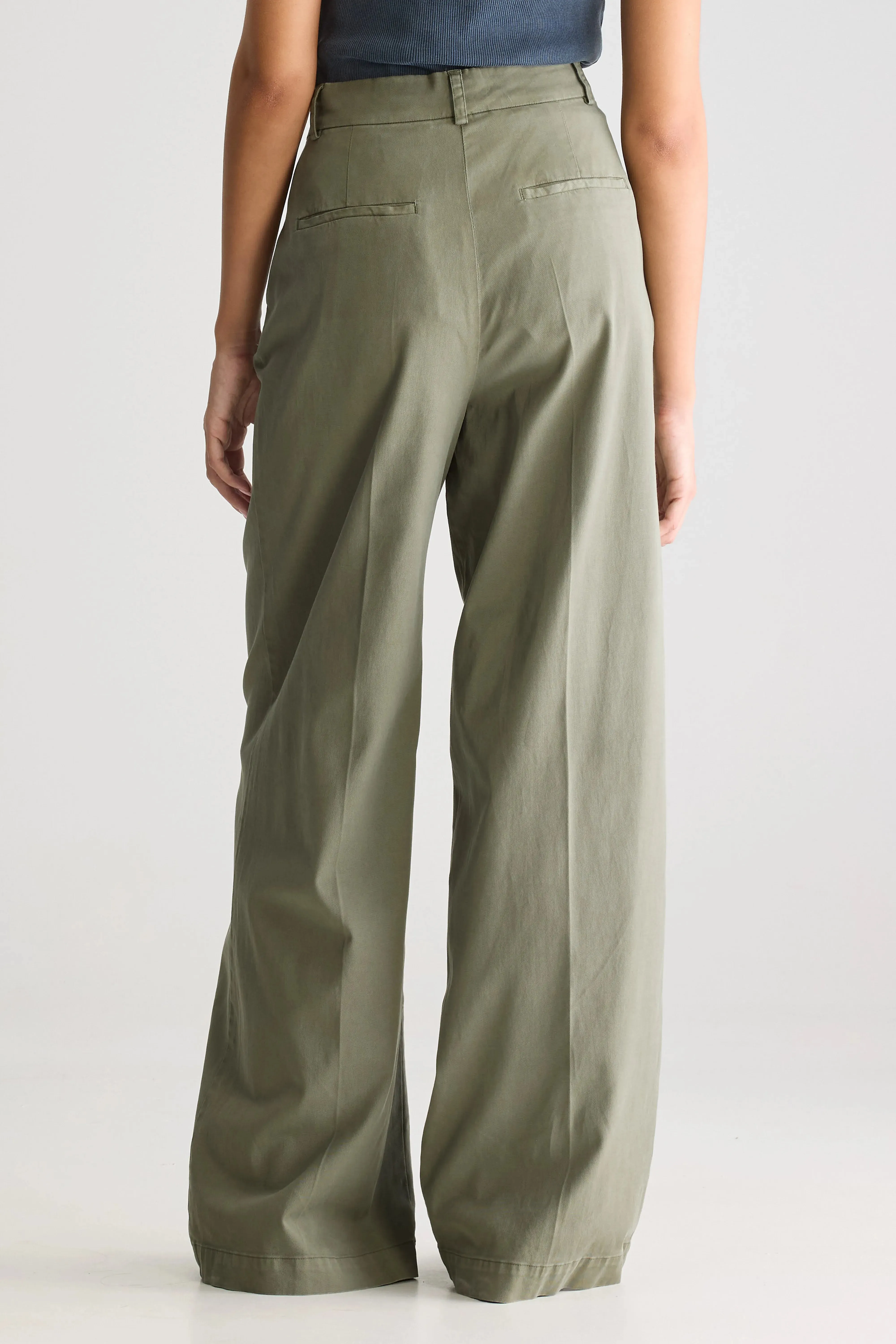 Breathable mesh Viktor formal trousers (251 / W / DUSTY OLIVE)